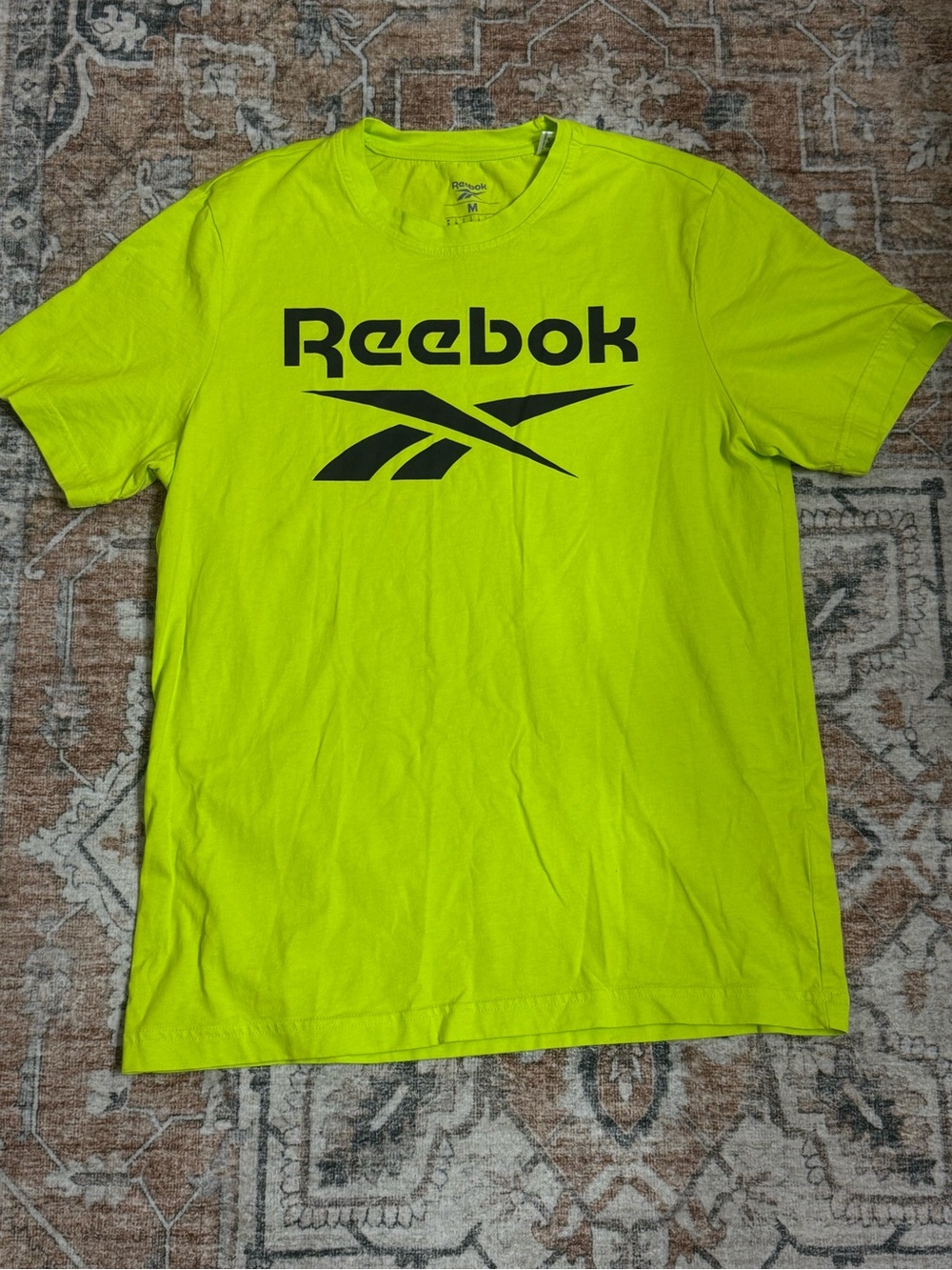 Reebok Neon Yellow Short Sleeve Logo Tee